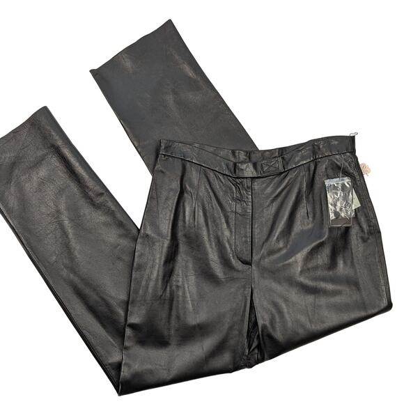 90's Deadstock Leather Pants - Picture 1 of 9